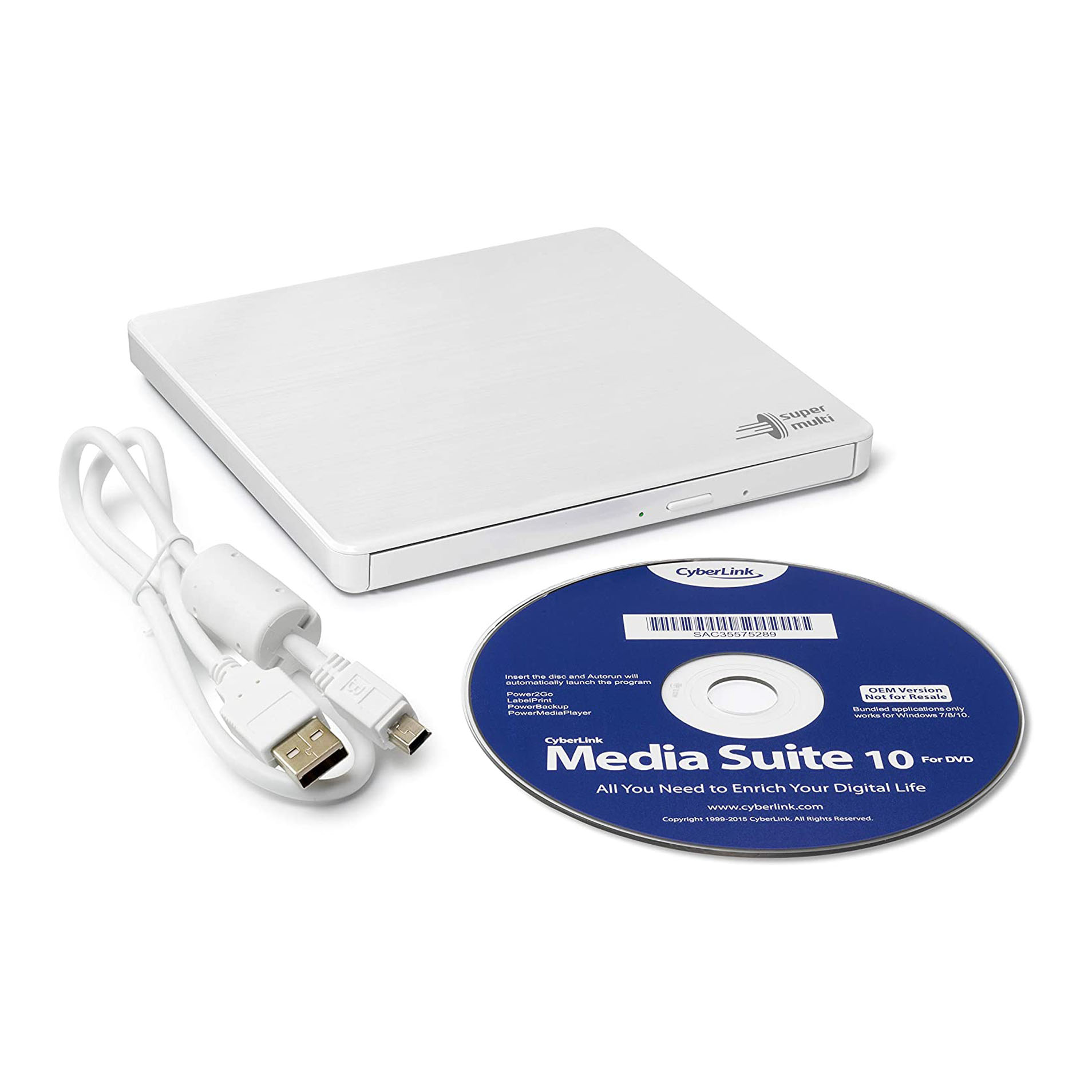 Hitachi-LG Data Storage DVD Writer White